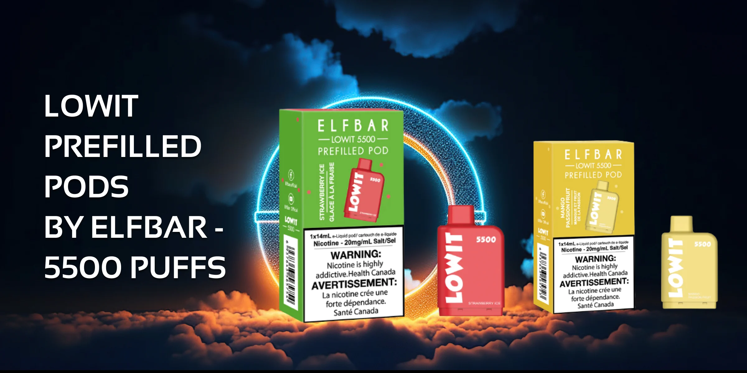 LOWIT Prefilled Pods by Elfbar - 5500 Puffs