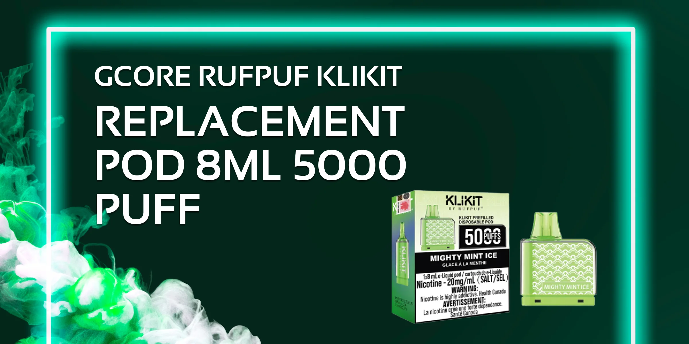 GCORE RUFPUF KLIKIT REPLACEMENT POD 8ML 5000 PUFF