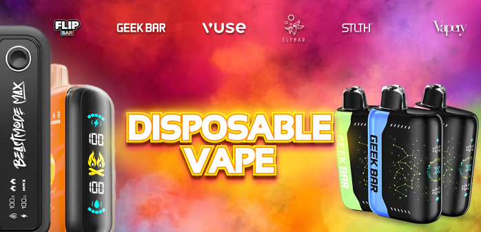 different types and brands of disposable vapes